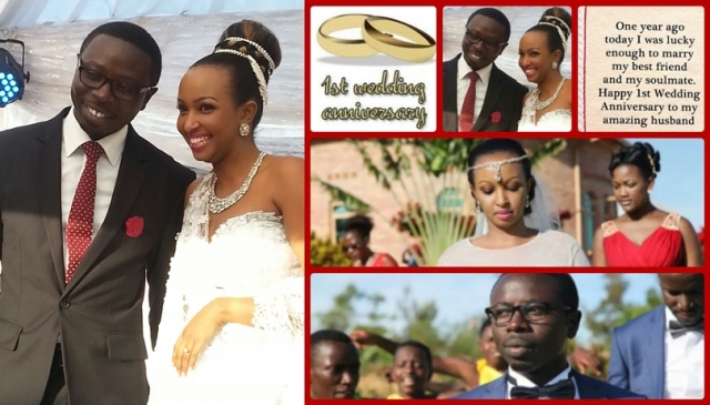 Umukinnyi wa filime Marie France n’umugabo we bizihirije ku mazi umwaka bamaze babana