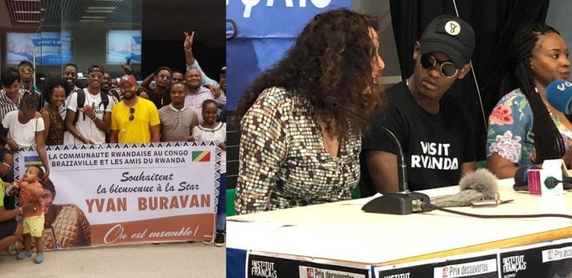 Nyuma yo kwakirwa neza muri Congo Brazaville, Buravan yakoze ikiganiro n’abanyamakuru mbere yo gutaramirayo - AMAFOTO