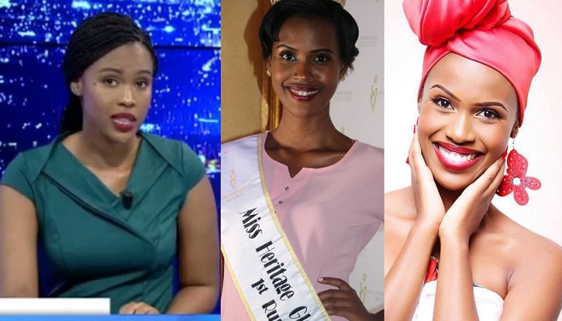 Mutoni Jane witabiriye Miss Rwanda na Miss Heritage Global yatangiye gukora kuri Televiziyo Rwanda, abarimo Miss Jolly bamushimira kudacika intege