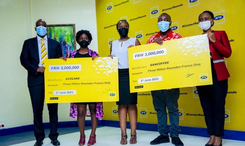 MTN Rwanda ku bufatanye na Hehe Ltd yatanze inkunga ya Miliyoni 6 Frw ku mishinga yahize indi mu buhinzi