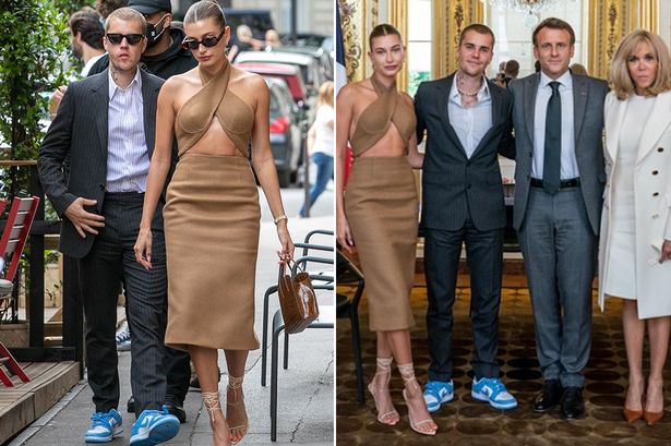 Mu mafoto:Justin Bieber n'umugore we Hailey Baldwin bahuye na Perezida w'Ubufaransa Emmanuel Macron