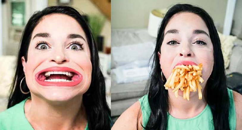 Niwe ufite umunwa munini ku Isi! Ibitangaje kuri Ramsdell umugore ufite umunwa ashyiramo karoti 11 icyarimwe