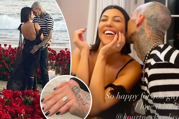 Kourtney Kardashian yambitswe impeta y'urukundo na Travis Barker-AMAFOTO 