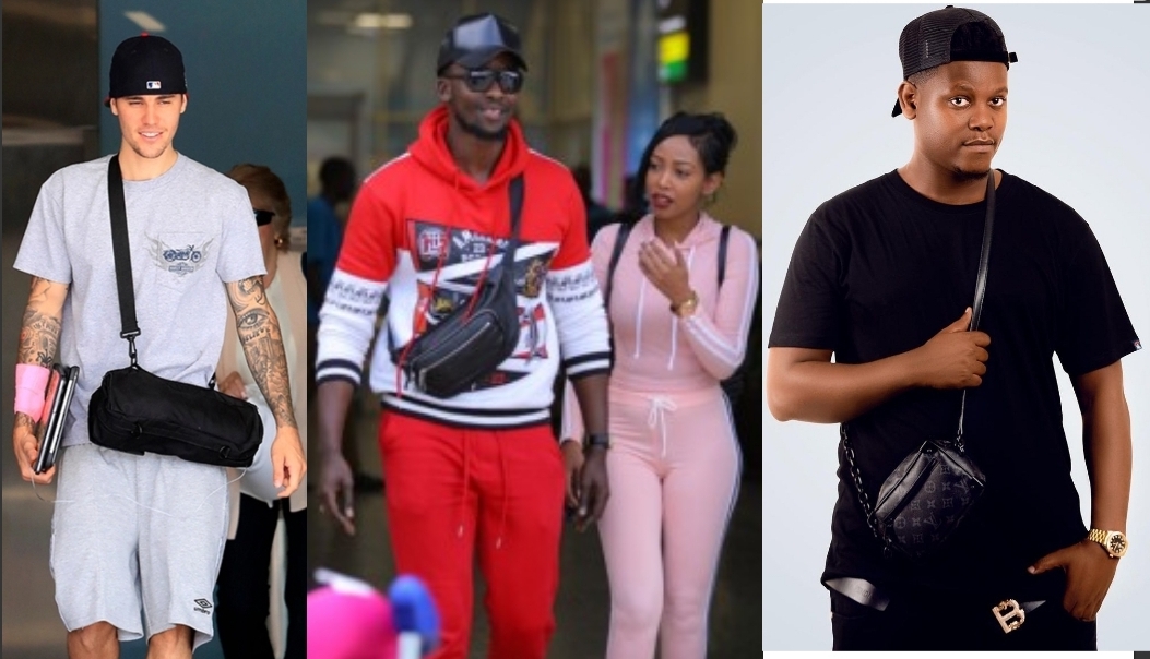 Umugabo akambaye mu cyaro bamuha urw'amenyo! Ibyo wamenye ku gasakoshi kagezweho mu byamamare birimo n'abanyarwanda