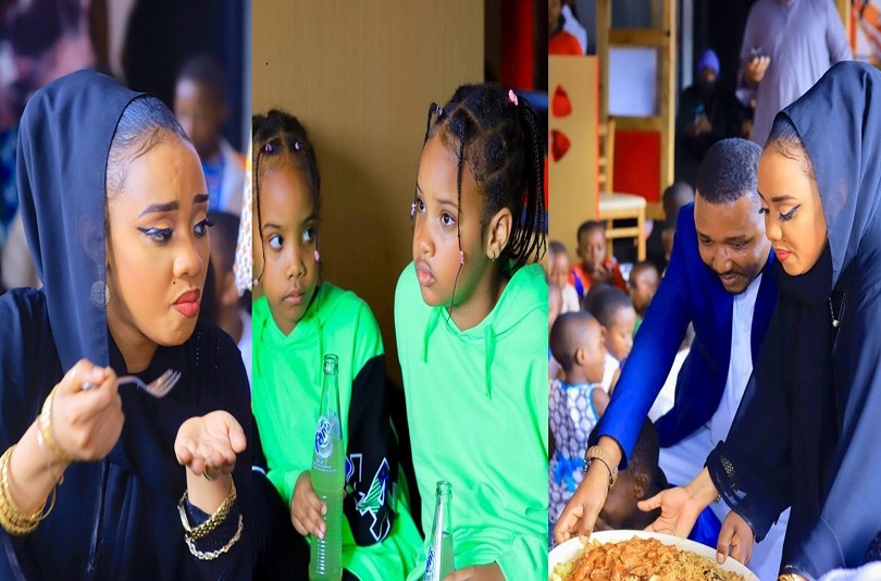 Shaddyboo aherekejwe n’abana be 2, yasangiye Eid al-Fitr n’Abasaga 100 baturutse mu miryango ikennye-AMAFOTO