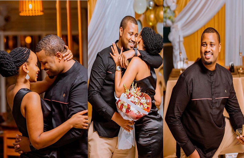 Rwema Denis umujyanama wa Shaddyboo wanakoranye na Urban Boyz, The Mane na Charly na Nina yambitse impeta umukunzi we-AMAFOTO