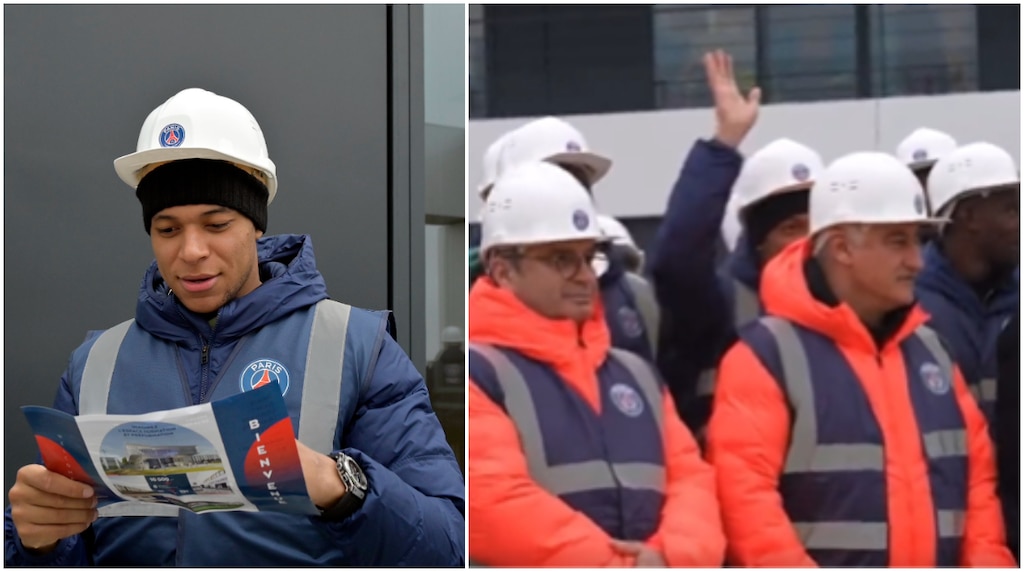 Kylian Mbappé yagaragaye akubita umutoza wa Paris Saint-Germain