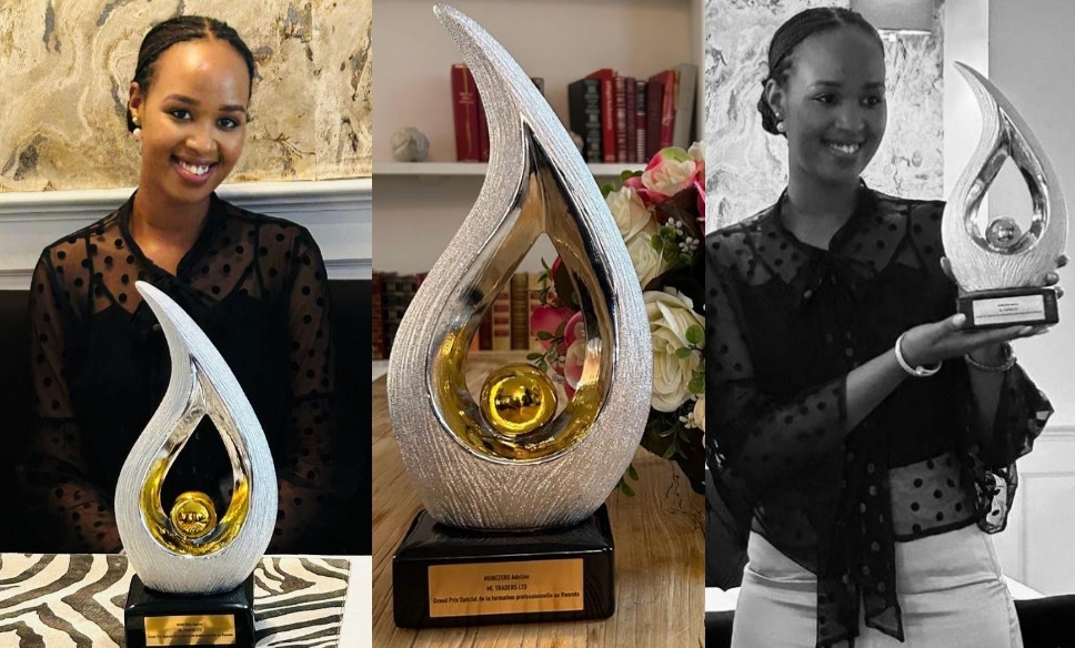 Munezero yahawe igihembo mpuzamahanga ku bwo guhugura no gutinyura urubyiruko mu bijyanye no kwikorera