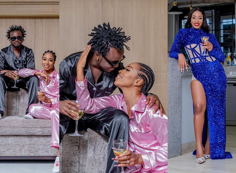 Bahati uherutse gukorana indirimbo na Bruce Melodie yambitswe impeta n’umugore we-VIDEO