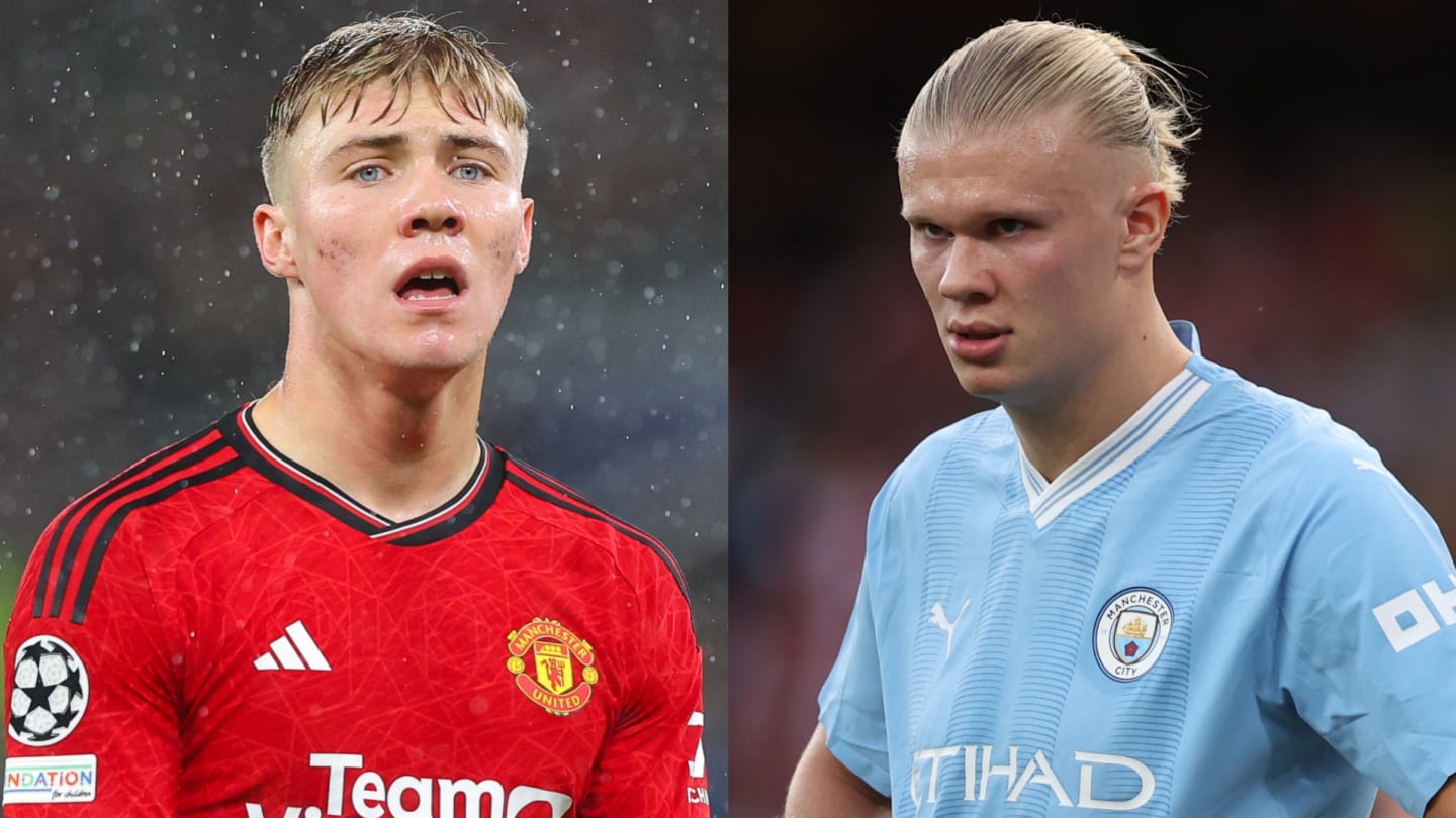 Erling Haaland yagiriye inama Rasmus Hojlund wa Manchester United