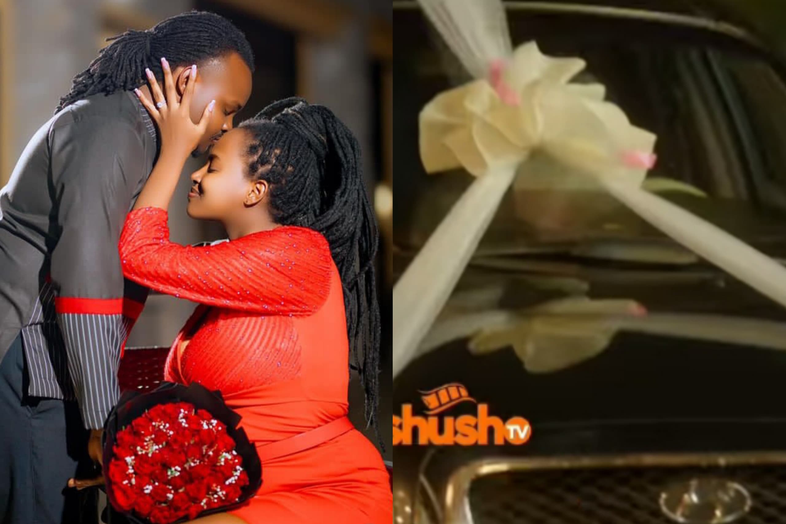 Rusine Patrick yatunguje umugore we impano y'imodoka - AMAFOTO